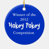 1ste plaats Ribbon Medallion Keramisch Ornament (Achterkant)