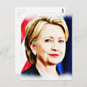 1ste President van de Vrouw Hillary Clinton 2016_ Briefkaart (Voorkant / Achterkant)