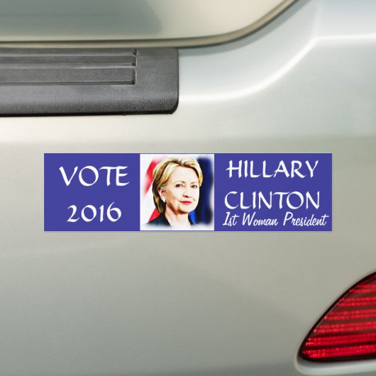 1ste President van de Vrouw Hillary Clinton 2016_ Bumpersticker (Op auto)