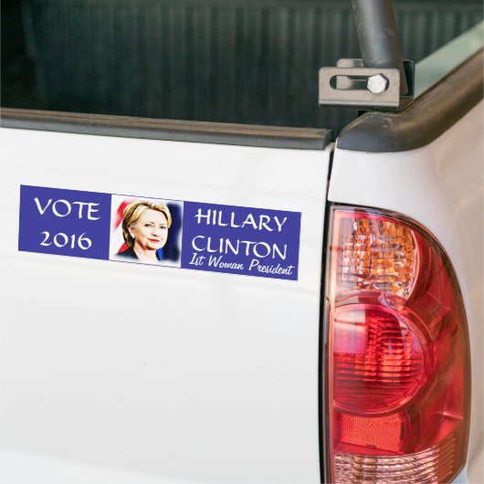 1ste President van de Vrouw Hillary Clinton 2016_ Bumpersticker (Op Truck)