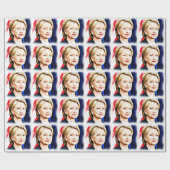 1ste President van de Vrouw Hillary Clinton 2016_ Cadeaupapier (Vlak)