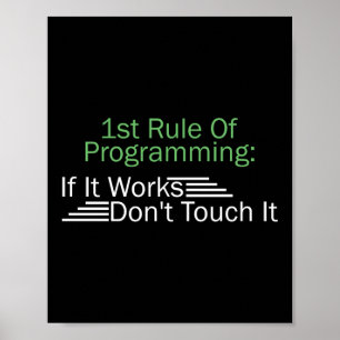1ste regel voor programmacode poster