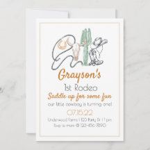 1ste Rodeo, eerste Rodeo Birthday, Cowboy Birthday