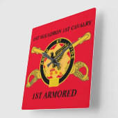 1STE SQUADRON 1ST CAVALRY 1ST ARMORED CLOCK VIERKANTE KLOK (Hoek)