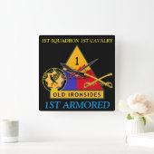 1STE SQUADRON 1ST CAVALRY 1ST ARMORED CLOCK VIERKANTE KLOK (Huis)