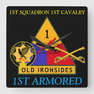 1STE SQUADRON 1ST CAVALRY 1ST ARMORED CLOCK VIERKANTE KLOK