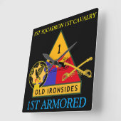 1STE SQUADRON 1ST CAVALRY 1ST ARMORED CLOCK VIERKANTE KLOK (Hoek)