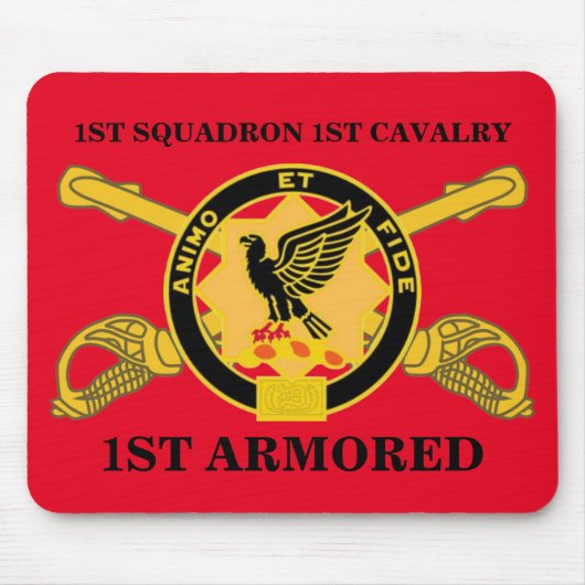 1STE SQUADRON 1ST CAVALRY 1ST ARMORED MOUSEPAD MUISMAT (Voorkant)