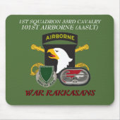 1STE SQUADRON 33RD CAVALRY 101ST ABN MOUSEPAD MUISMAT (Voorkant)