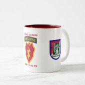 1STE SQUADRON 40th CAVALRY-Mok Tweekleurige Koffiemok (Voorkant rechts)