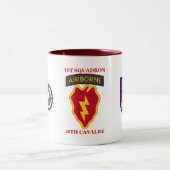 1STE SQUADRON 40th CAVALRY-Mok Tweekleurige Koffiemok (Center)