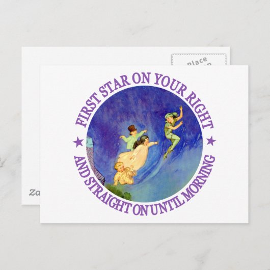 1STE STAR rechts, RECHTSTREEKS TOT MORGEN Briefkaart (Voorkant / Achterkant)