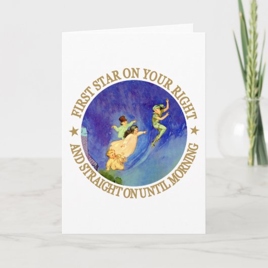 1STE STAR rechts, RECHTSTREEKS TOT MORGEN Feestdagen Kaart (Voorkant)