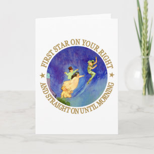 1STE STAR rechts, RECHTSTREEKS TOT MORGEN Feestdagen Kaart