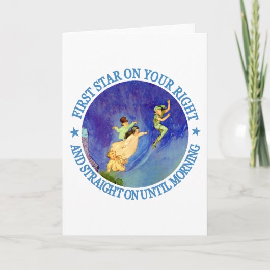 1STE STAR rechts, RECHTSTREEKS TOT MORGEN Feestdagen Kaart (Voorkant)