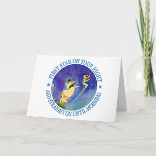 1STE STAR rechts, RECHTSTREEKS TOT MORGEN Feestdagen Kaart