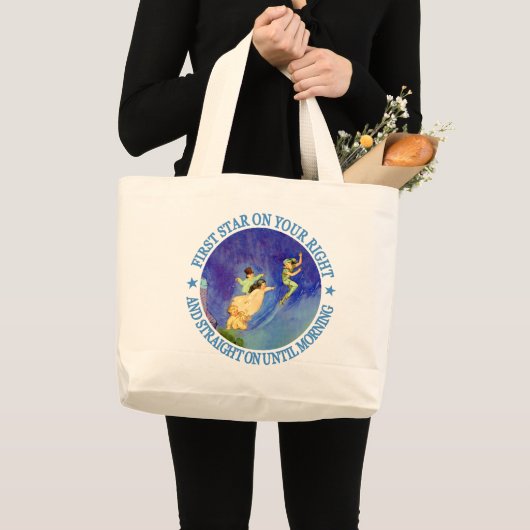 1STE STAR rechts, RECHTSTREEKS TOT MORGEN Grote Tote Bag (Voorkant (product))
