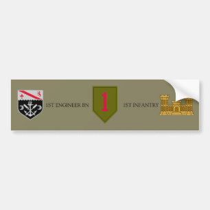 1STE TECHNISCHE BN 1STE INFANTRY-BUMPERSTICKER BUMPERSTICKER