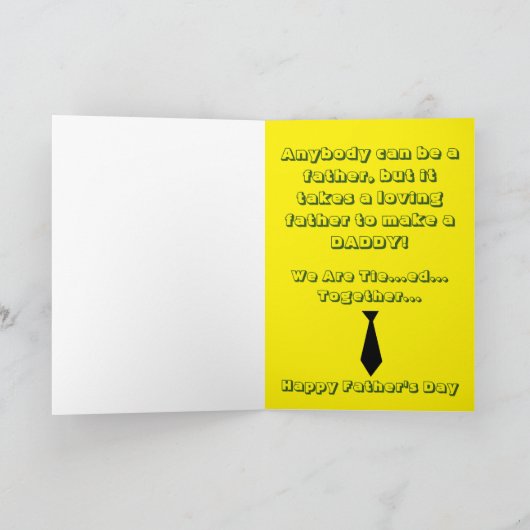 1ste Vaderdag Stropdas...d Together Photo Card Kaart (Binnen)