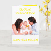 1ste Vaderdag Stropdas...d Together Photo Card Kaart (Gele Bloem)