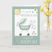 1ste Vaderdag voor een speciale schoonbroer Kaart (Gele Bloem)