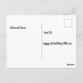 1ste verjaardag baby sumoworstelaar  briefkaart (Achterkant)