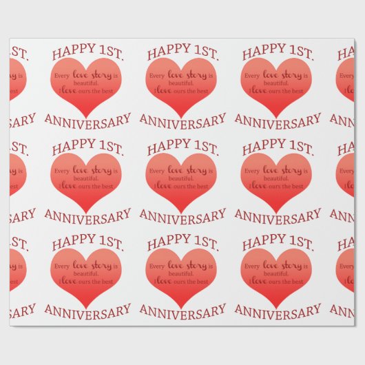 1ste. Verjaardag Cadeaupapier (Vlak)