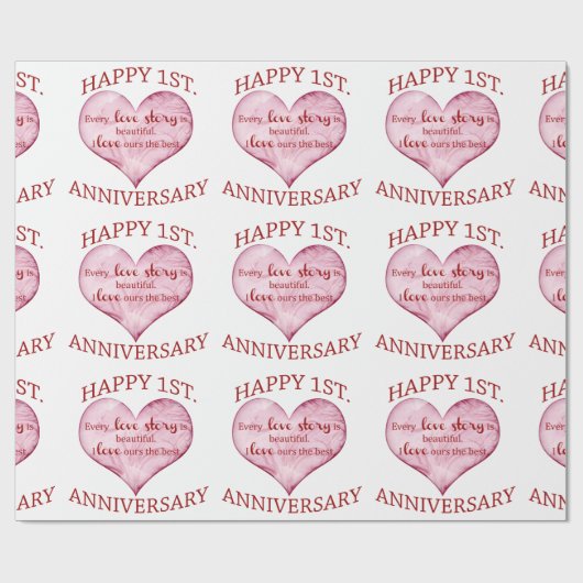 1ste. Verjaardag Cadeaupapier (Vlak)