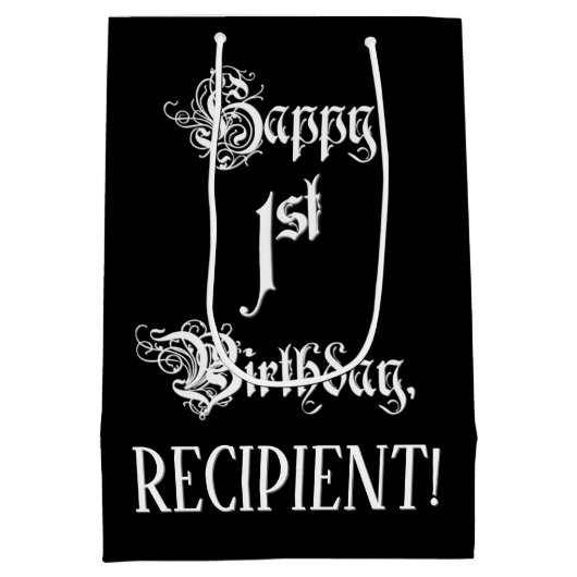 1ste verjaardag: Fancy, elegant Manuscript + de Na Medium Cadeauzakje (Achterkant)