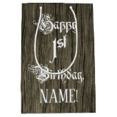 1ste verjaardag: Fancy, Faux Hood Kijk + Aangepast Medium Cadeauzakje (Voorkant)