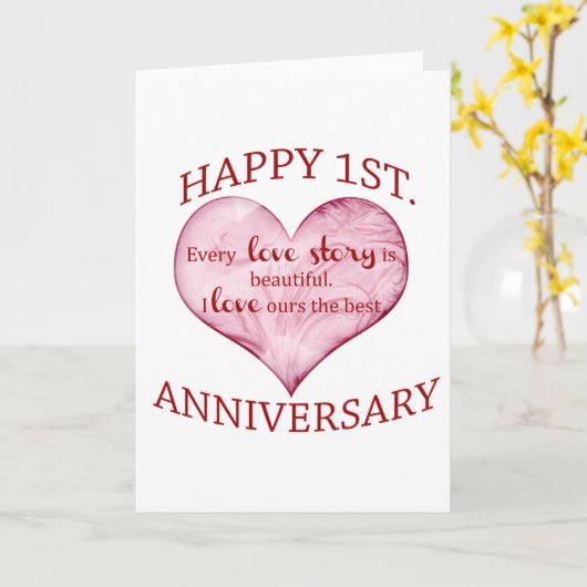 1ste. Verjaardag Kaart (Gele Bloem)