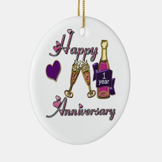 1ste. Verjaardag Keramisch Ornament (Rechts)