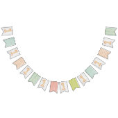 1ste verjaardag Shabby Chic Rozen Rustic Wood Flor Vlaggetjes (Alle)