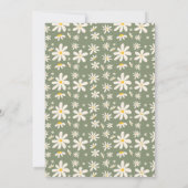 1ste verjaardag Wild Een Daisy Boho Green Kaart (Achterkant)