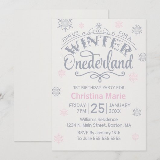 1ste verjaardag Winterspelen Kaart (Voorkant / Achterkant)