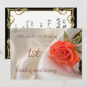 1ste verjaardagsfeest uitnodiging (Voorkant / Achterkant)