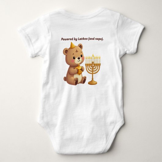 1stHanukkah Latke Launchpad: Baby’s First Festival Romper (Achterkant)