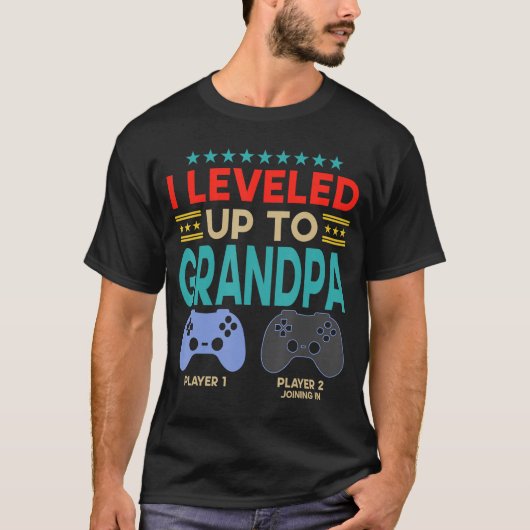 1stime Grandpa New First Matching Family Gaming Pa T-shirt (Voorkant)