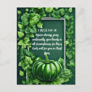 1Thess 5:16-18. Bijbelvers Thanksgiving Feestdagenkaart