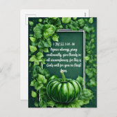 1Thess 5:16-18. Bijbelvers Thanksgiving Feestdagenkaart (Voorkant / Achterkant)