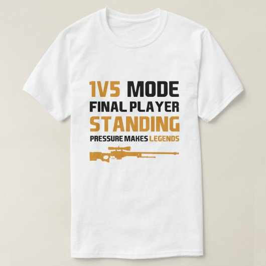 1V5 Mode Eindstand Speler T-Shirt – Druk  (Design voorkant)