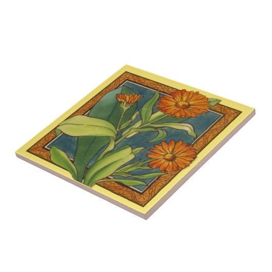 1van de set van 8 antiek repro ongeveer 1880 Maw f Tegeltje (Zijkant)