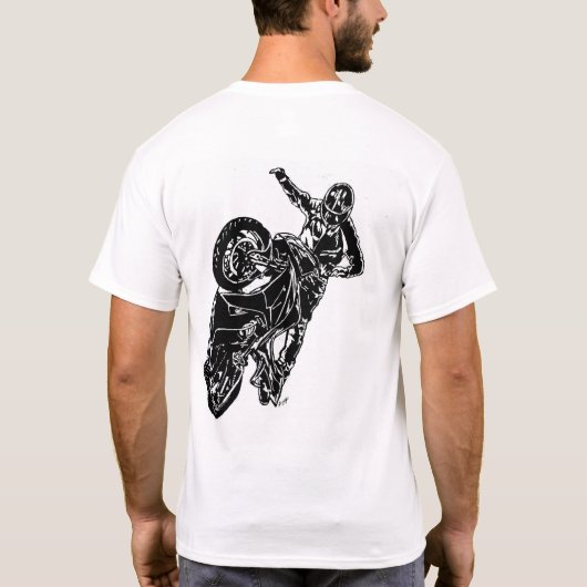 1wielvilons langzaam cirkelstunt t-shirt (Achterkant)