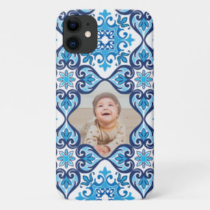 1x afbeelding, blauw en wit Azulejos Case-Mate iPhone Case