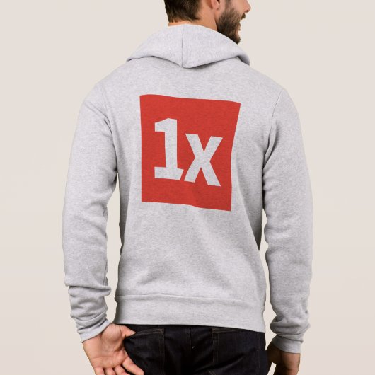 1x College sweat "Brad", orange 1x Hoodie (Achterkant)