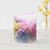 1ZON OP DISTELS KLEIN WENSKAART KAART (Gele Bloem)