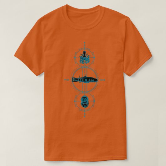20000 liga onder het Zee T-shirt (Design voorkant)