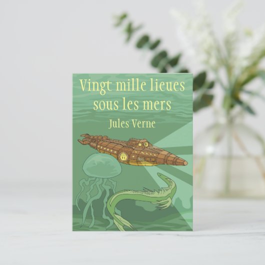 20000 luiers sous les mers - Jules Verne Briefkaart (Staand voorkant)