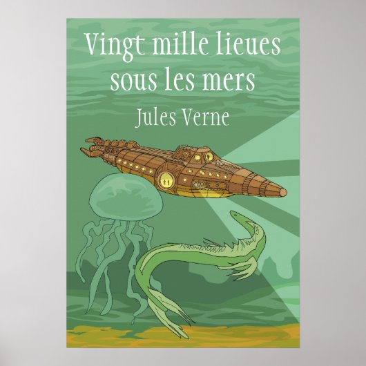 20000 luiers sous les mers - Jules Verne Poster (Voorkant)