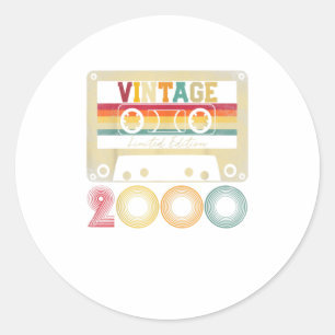  2000 20e verjaardag Gift 20 jaar Ronde Sticker